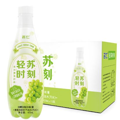 图片 名仁轻苏时刻（青提味）420ml*15/瓶