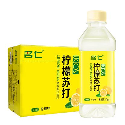 图片 名仁柠檬苏打水375ml*24/瓶